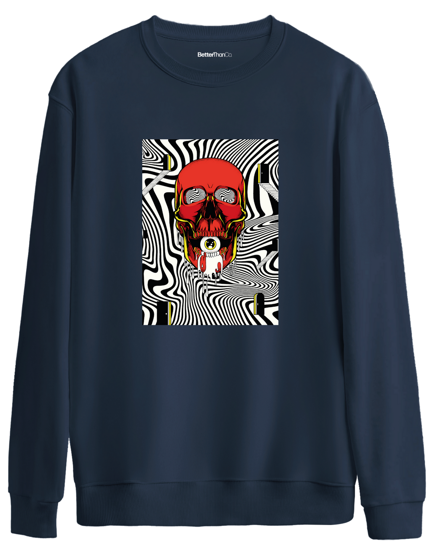 Handsome Baskılı Bisiklet Yaka Oversize Sweatshirt