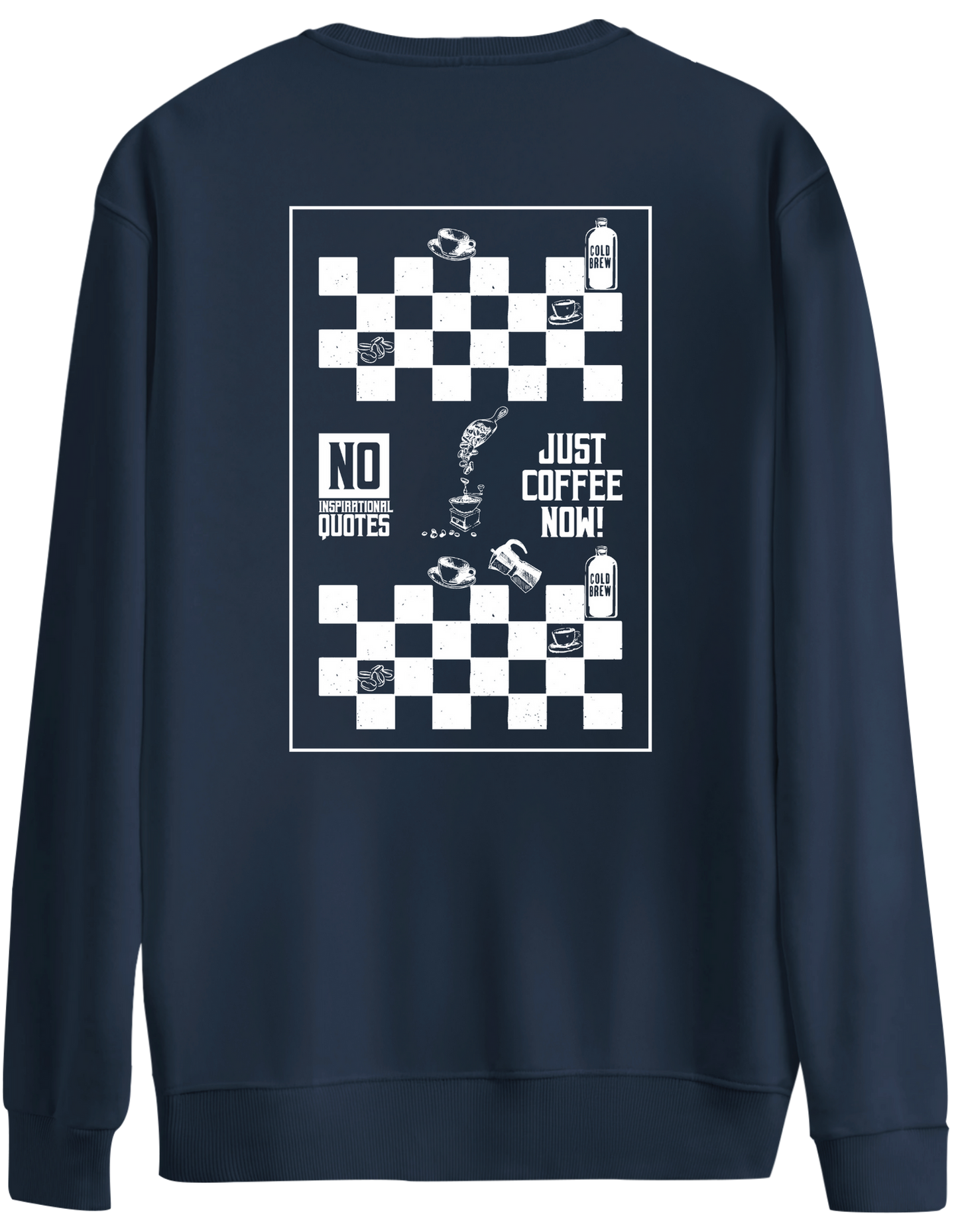 Just Coffee Baskılı Bisiklet Yaka Oversize Sweatshirt