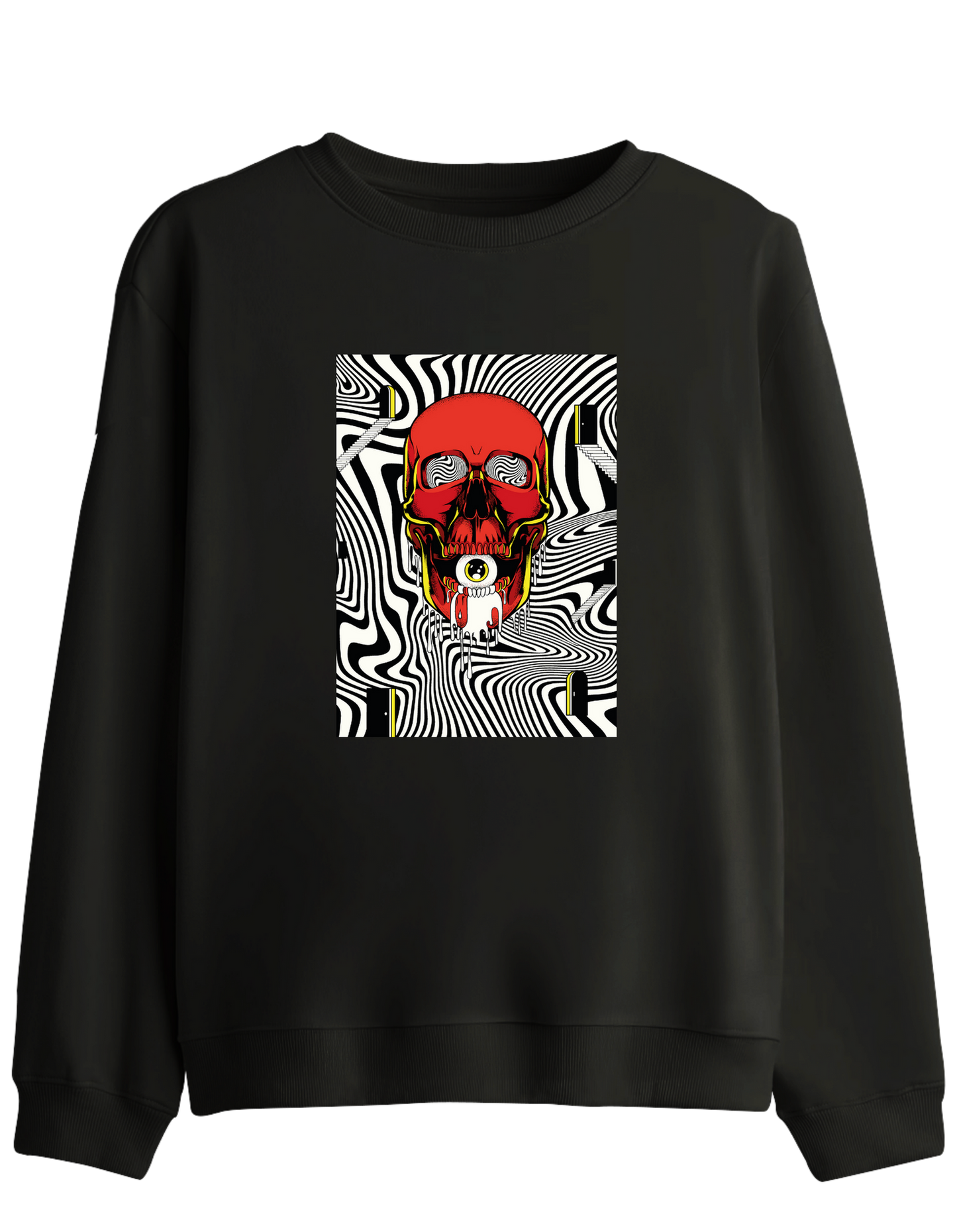 Handsome Baskılı Bisiklet Yaka Sweatshirt