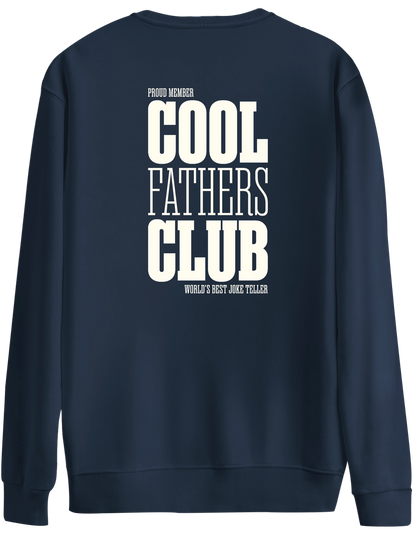 Cool Fathers Club Baskılı Bisiklet Yaka Oversize Sweatshirt
