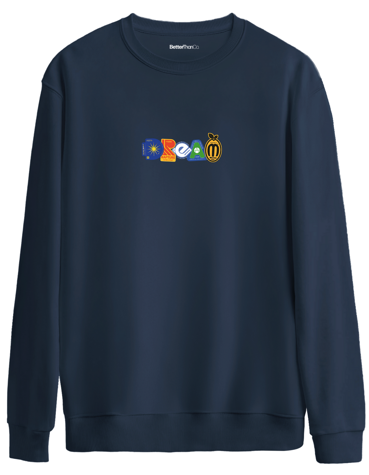 Dream Baskılı Bisiklet Yaka Oversize Sweatshirt