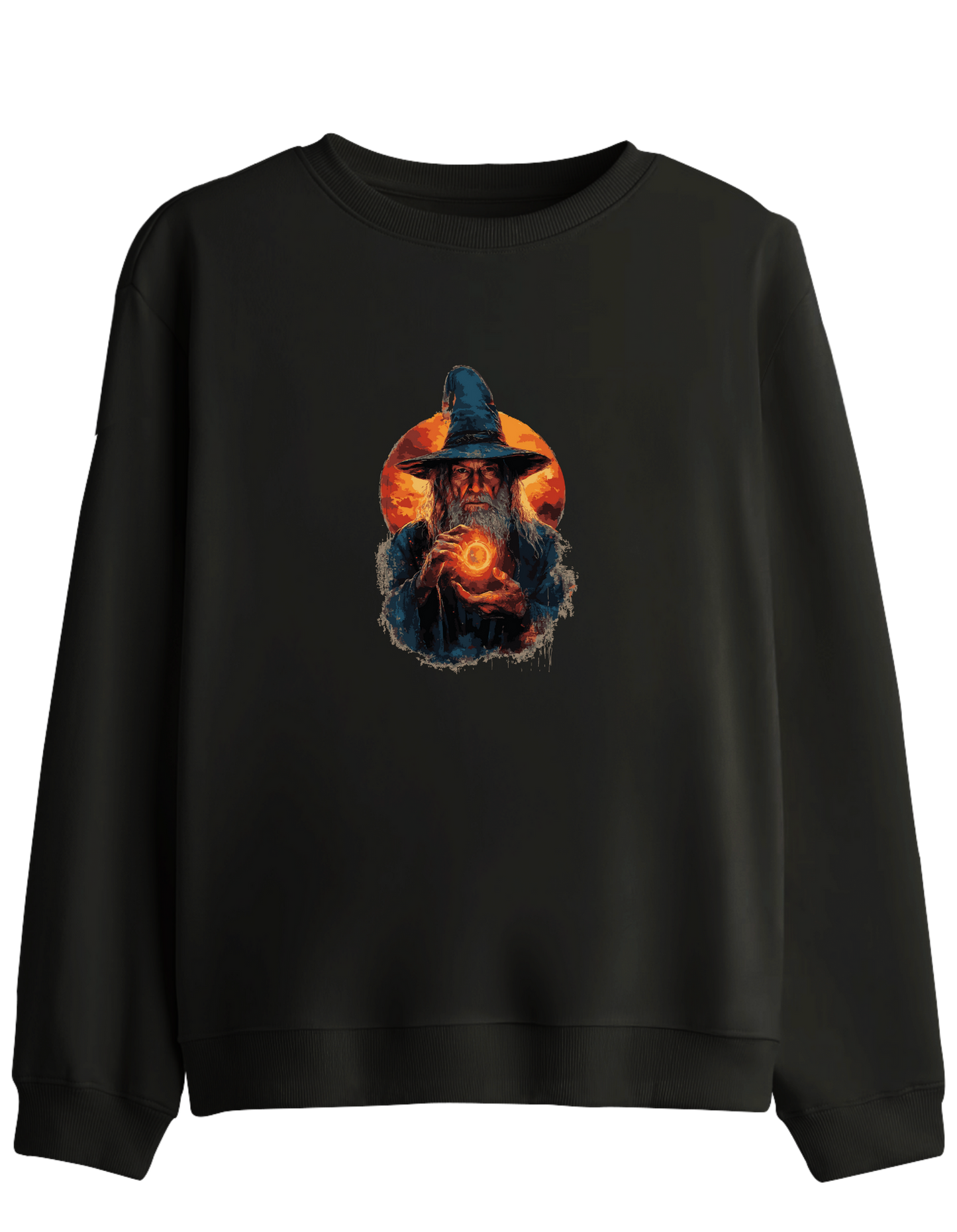 The Power Of The Ring Baskılı Bisiklet Yaka Sweatshirt