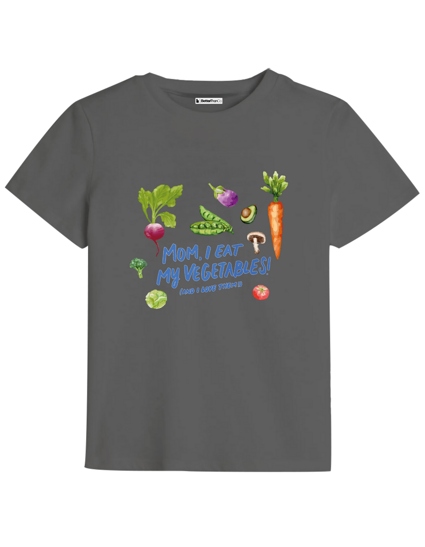 Veggies Baskılı Bisiklet Yaka Çocuk t-shirt