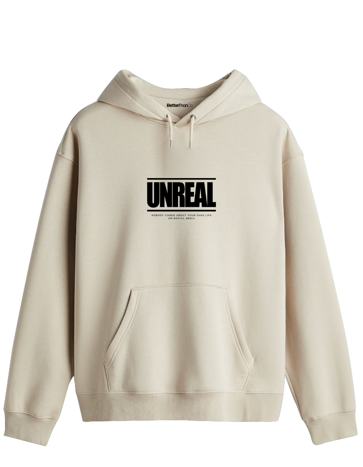 Unreal Baskılı Unisex Kapüşonlu Yaka Hoodie