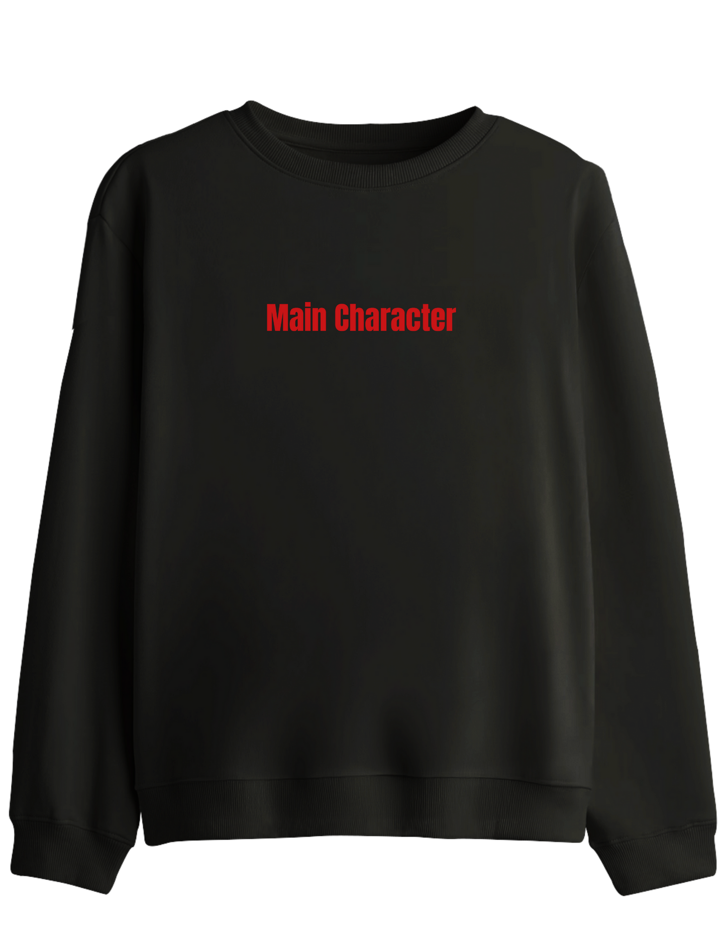 Main Character Baskılı Bisiklet Yaka Sweatshirt