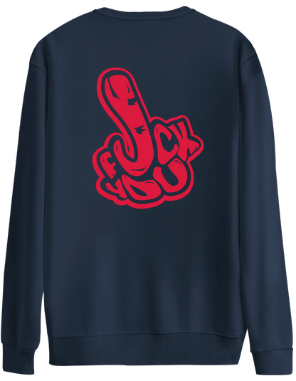 You Know Baskılı Bisiklet Yaka Oversize Sweatshirt