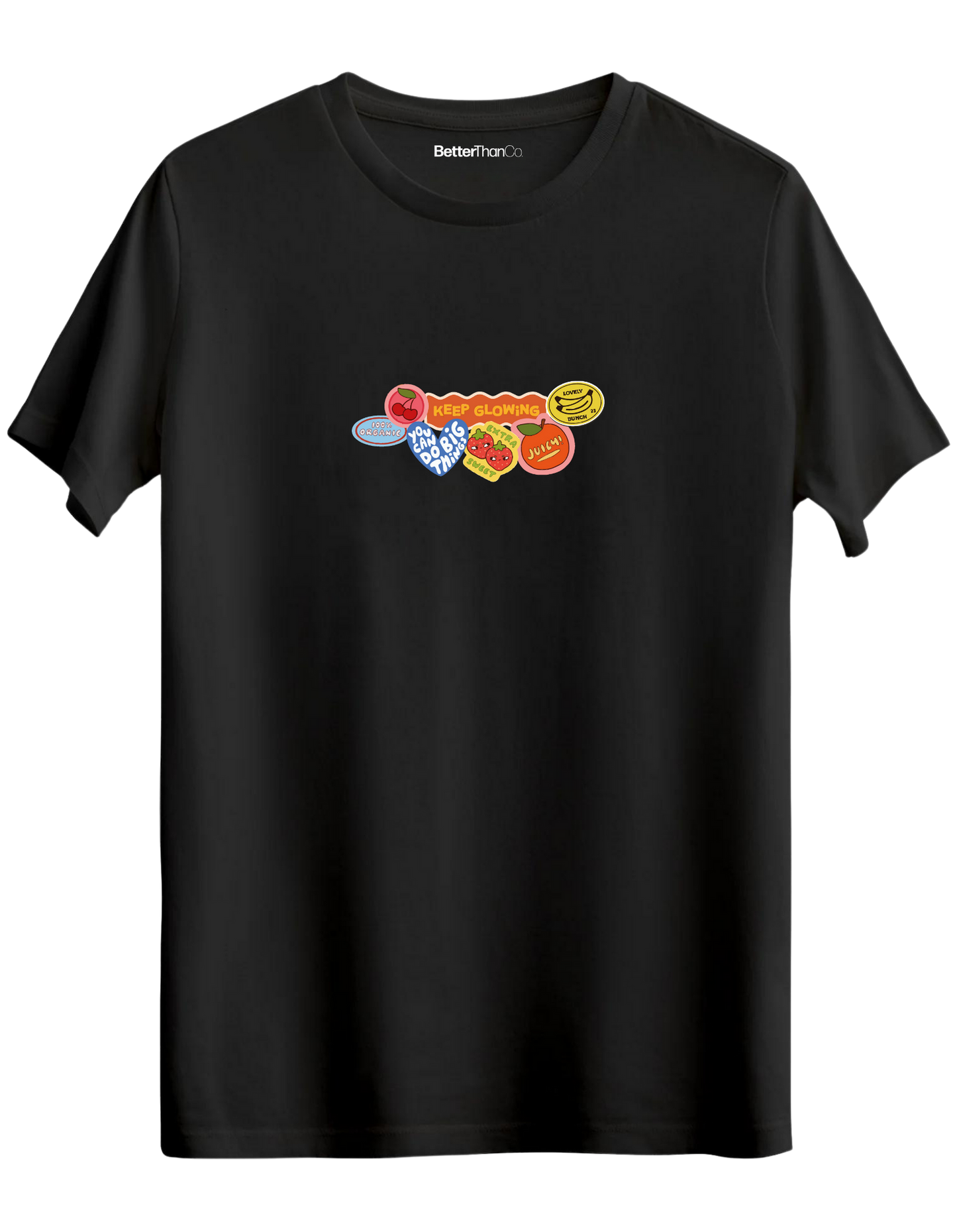 Fruits Baskılı Bisiklet Yaka Regular T-shirt