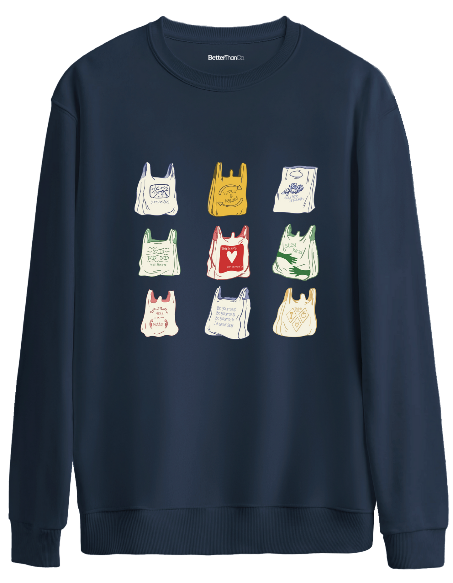 Bags Baskılı Bisiklet Yaka Oversize Sweatshirt