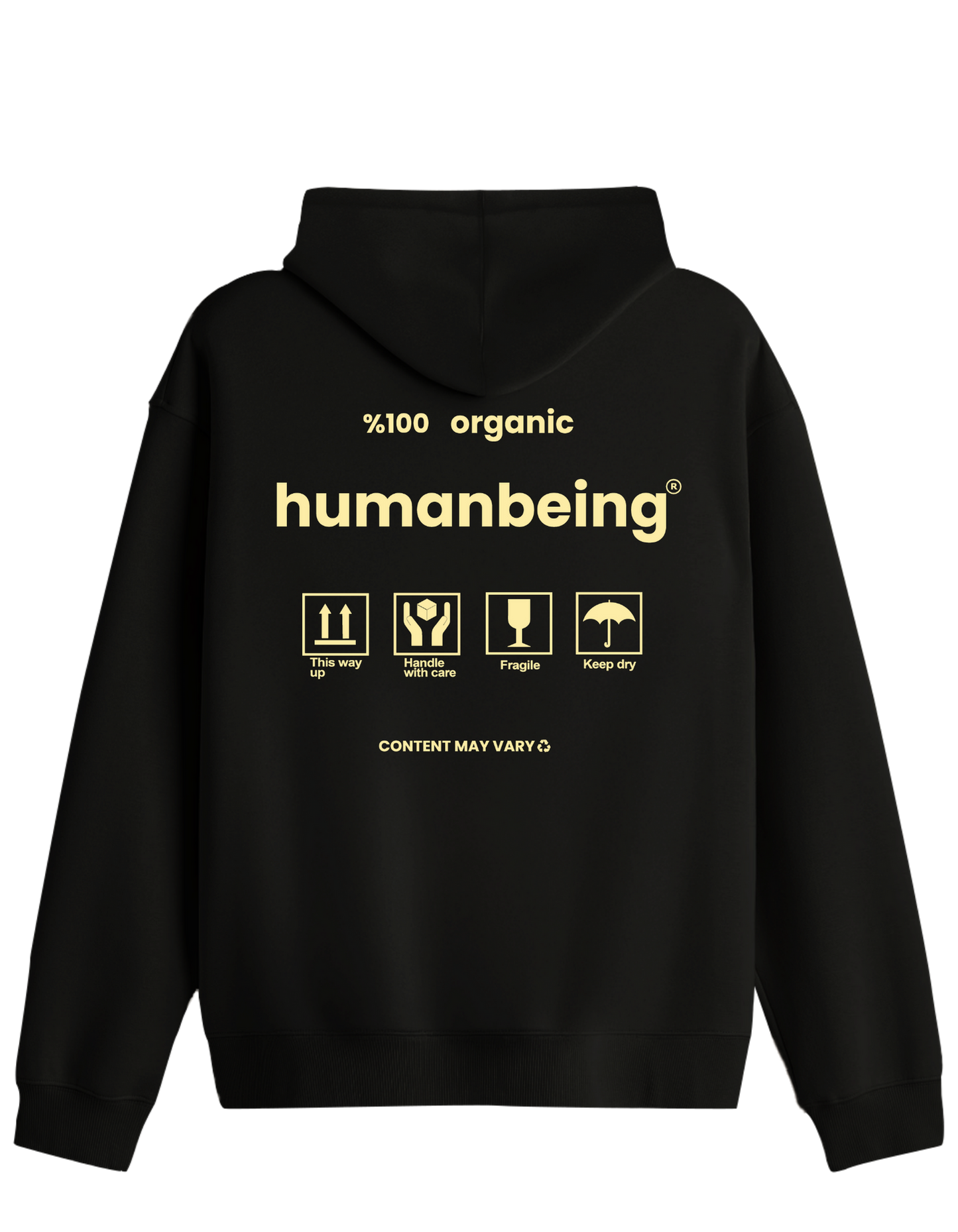 Humanbeing Baskılı Unisex Kapüşonlu Yaka Hoodie