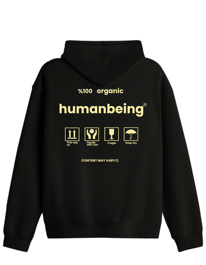 Humanbeing Baskılı Unisex Kapüşonlu Yaka Hoodie