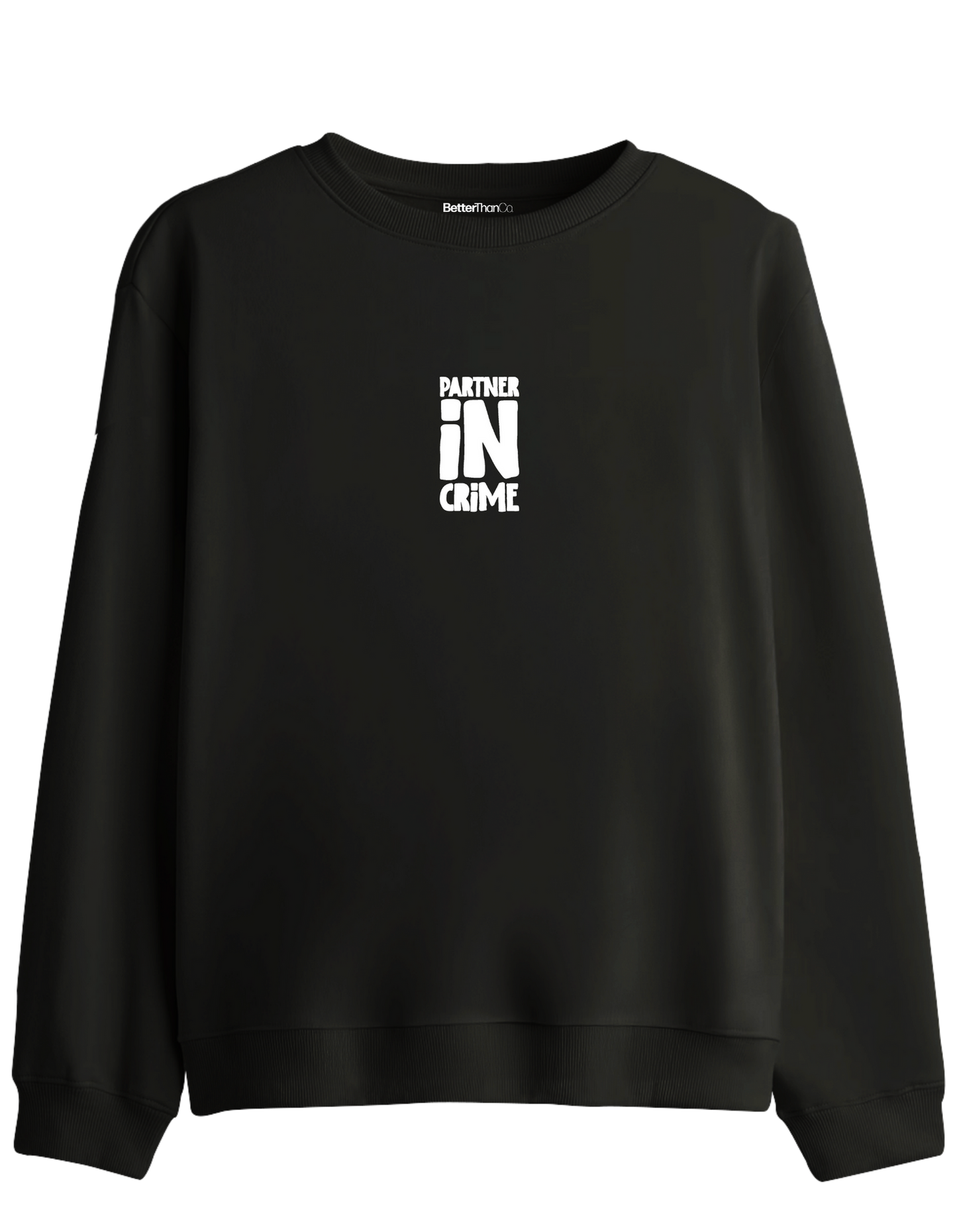 Partner in Crime Baskılı Bisiklet Yaka Sweatshirt