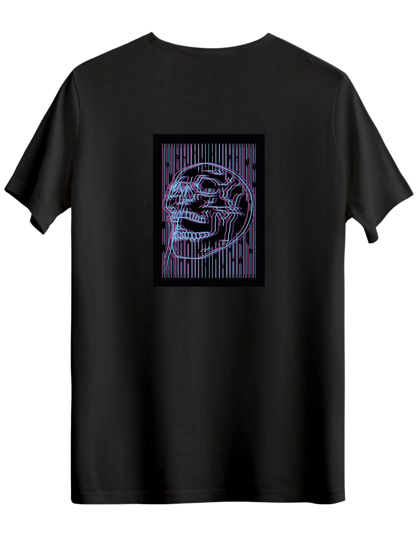 Neon Baskılı Bisiklet Yaka Regular T-shirt