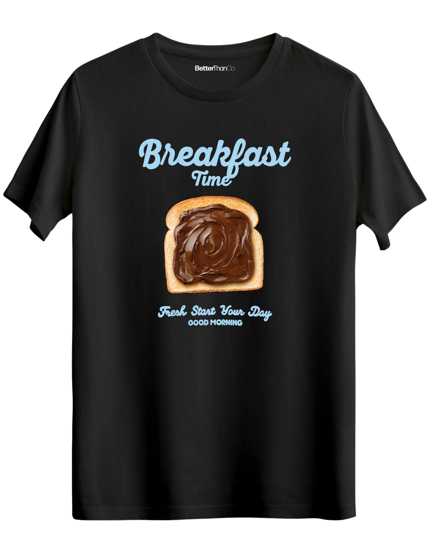 Breakfast Time Baskılı Bisiklet Yaka Regular T-shirt