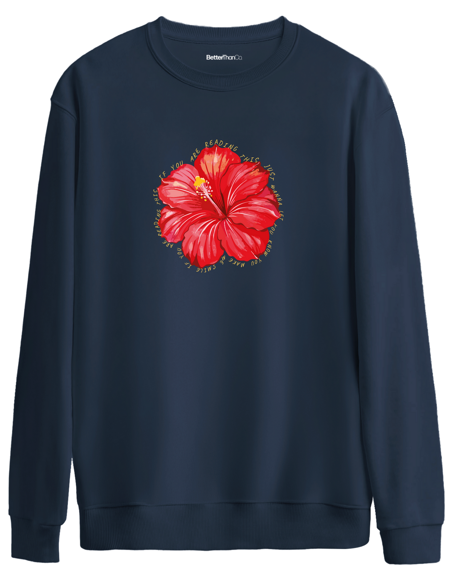 Garden Whisper Baskılı Bisiklet Yaka Oversize Sweatshirt