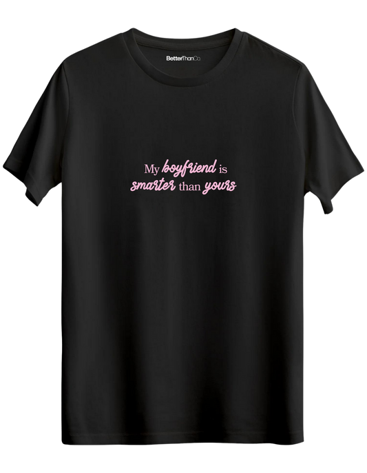 My Boyfriend Baskılı Bisiklet Yaka Regular T-shirt