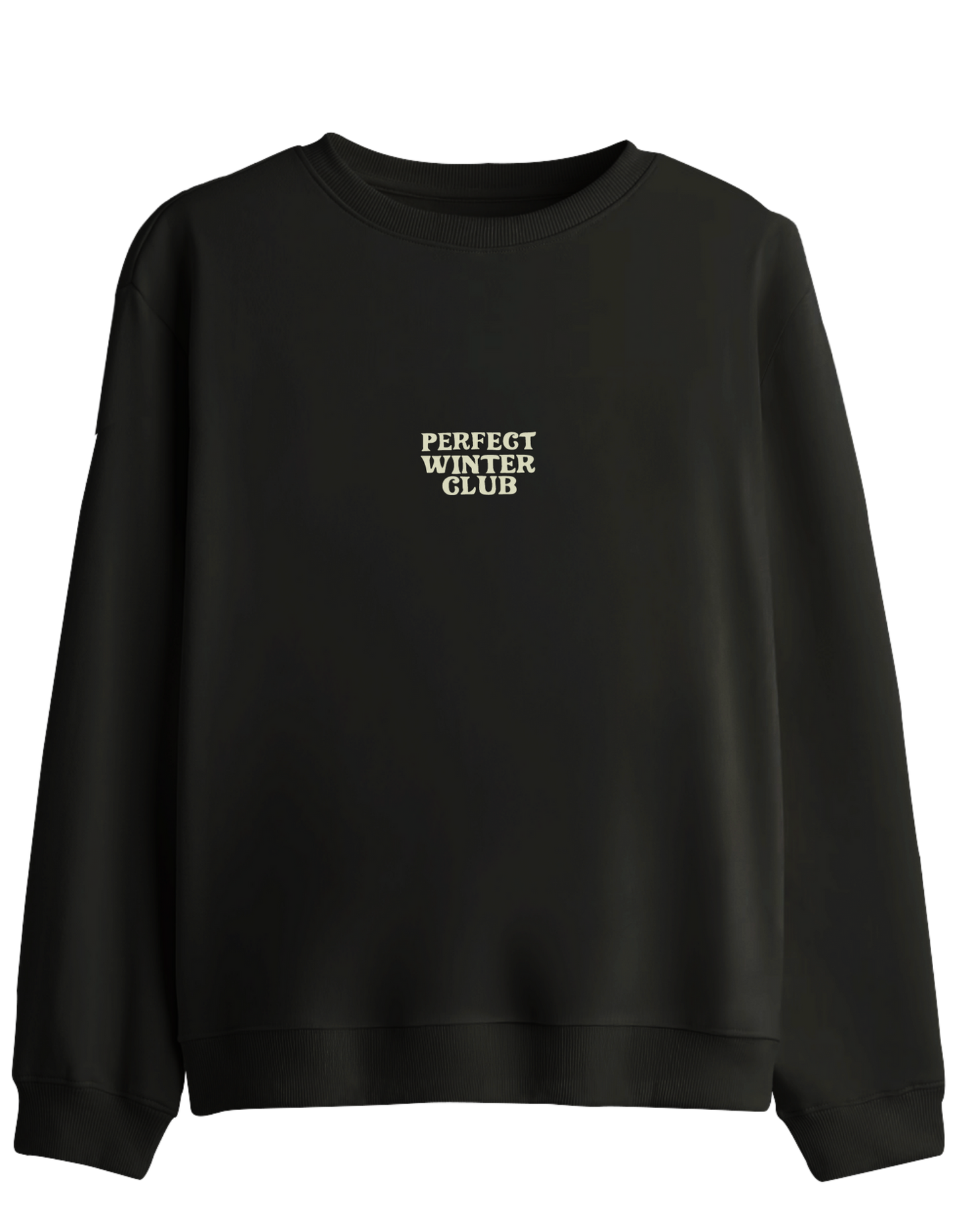 Winter Club Baskılı Bisiklet Yaka Sweatshirt