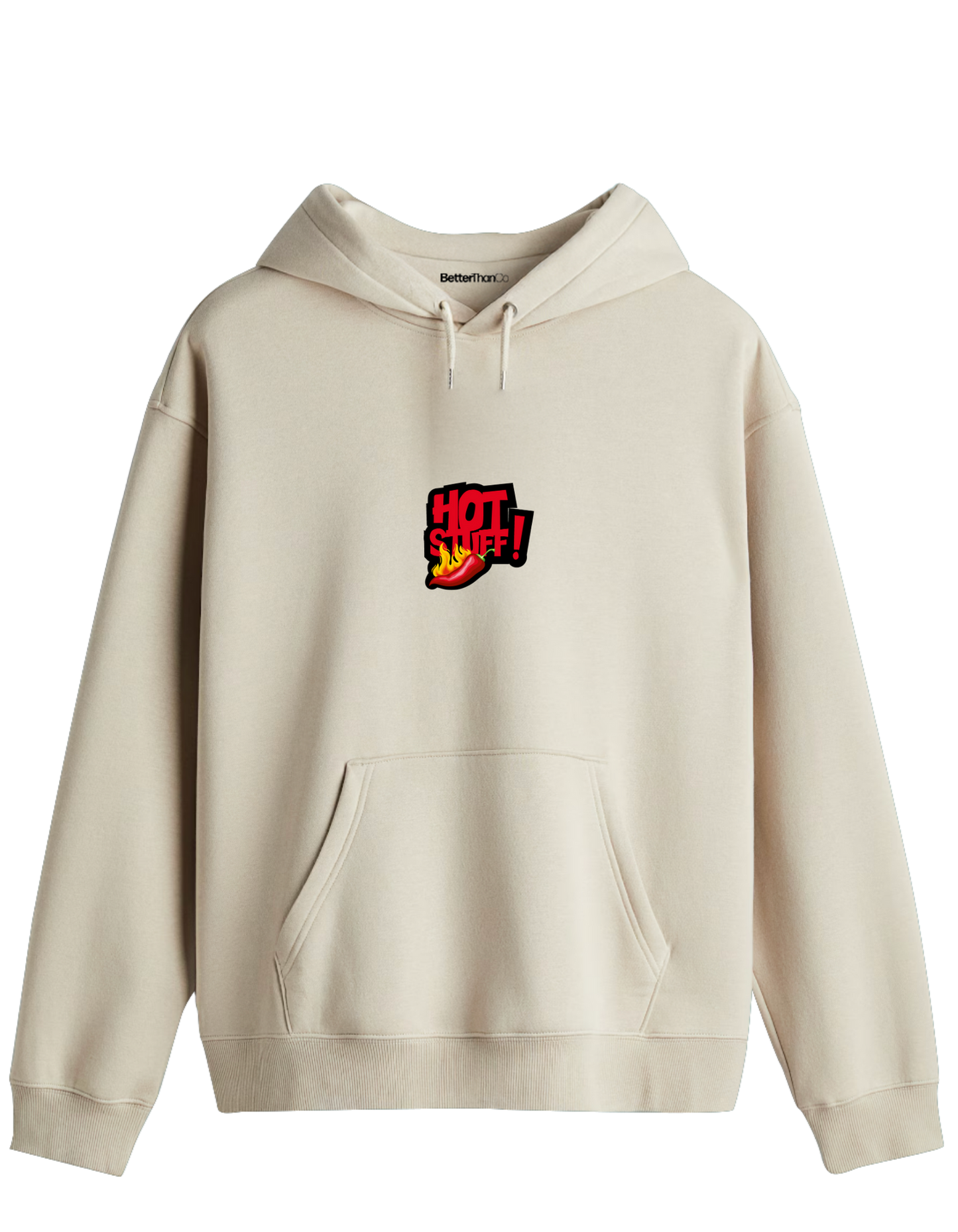 Hot Stuff Baskılı Unisex Kapüşonlu Yaka Hoodie