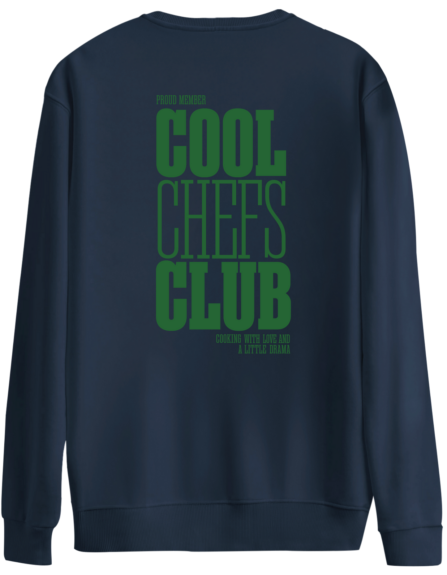 Cool Chefs Club Baskılı Bisiklet Yaka Oversize Sweatshirt