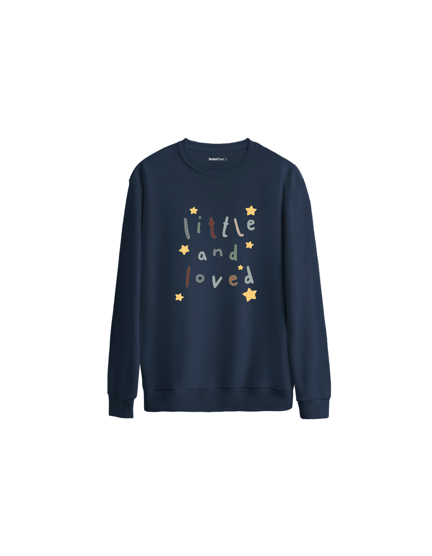 Little and Love Baskılı Oversize Bisiklet Yaka Çocuk Sweatshirt