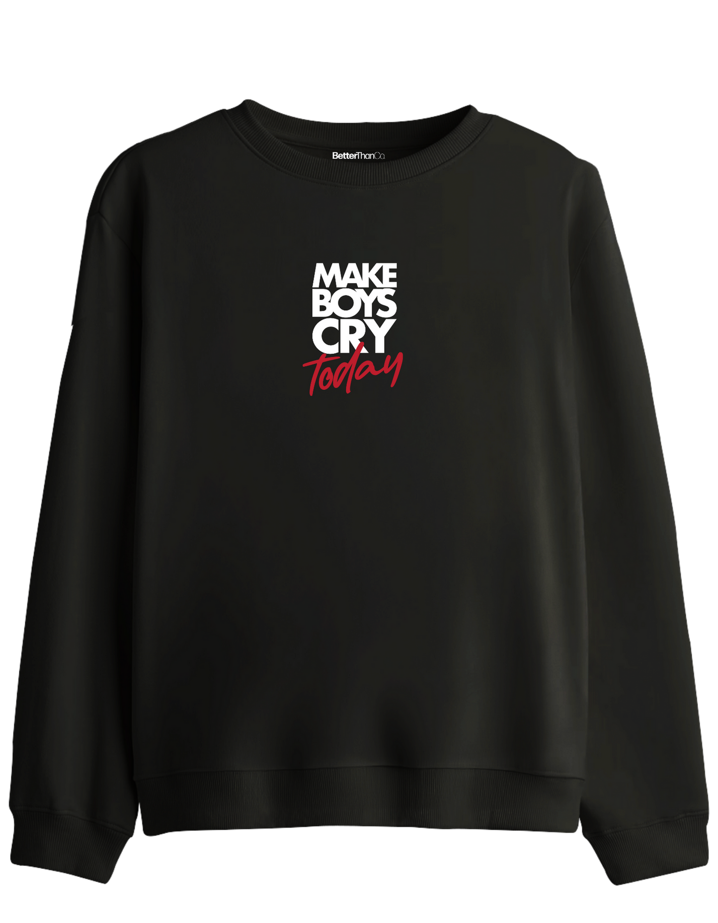 Today Baskılı Bisiklet Yaka Sweatshirt