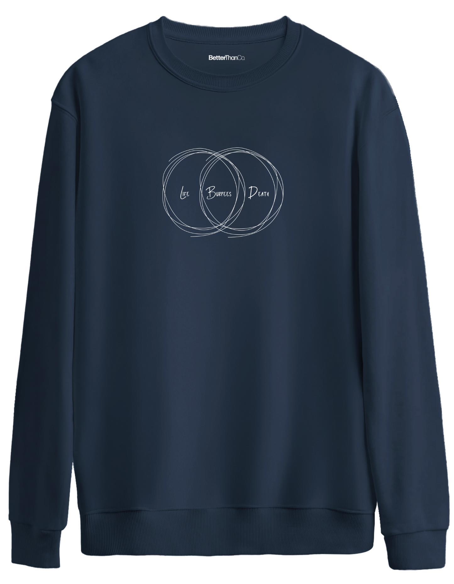 Burpees Baskılı Bisiklet Yaka Oversize Sweatshirt