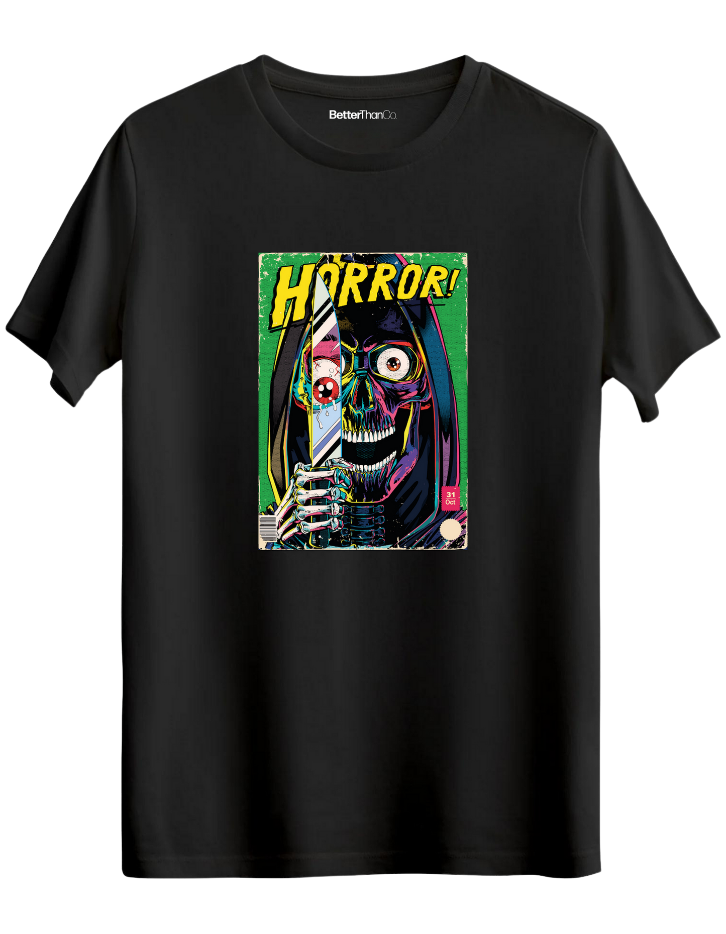Horror Baskılı Bisiklet Yaka Regular T-shirt