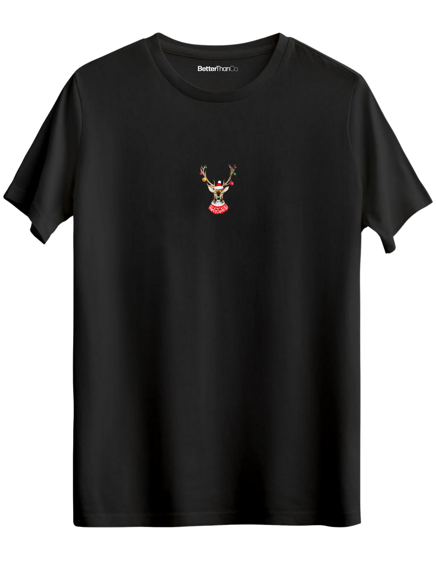 Reindeer Baskılı Bisiklet Yaka Regular T-shirt