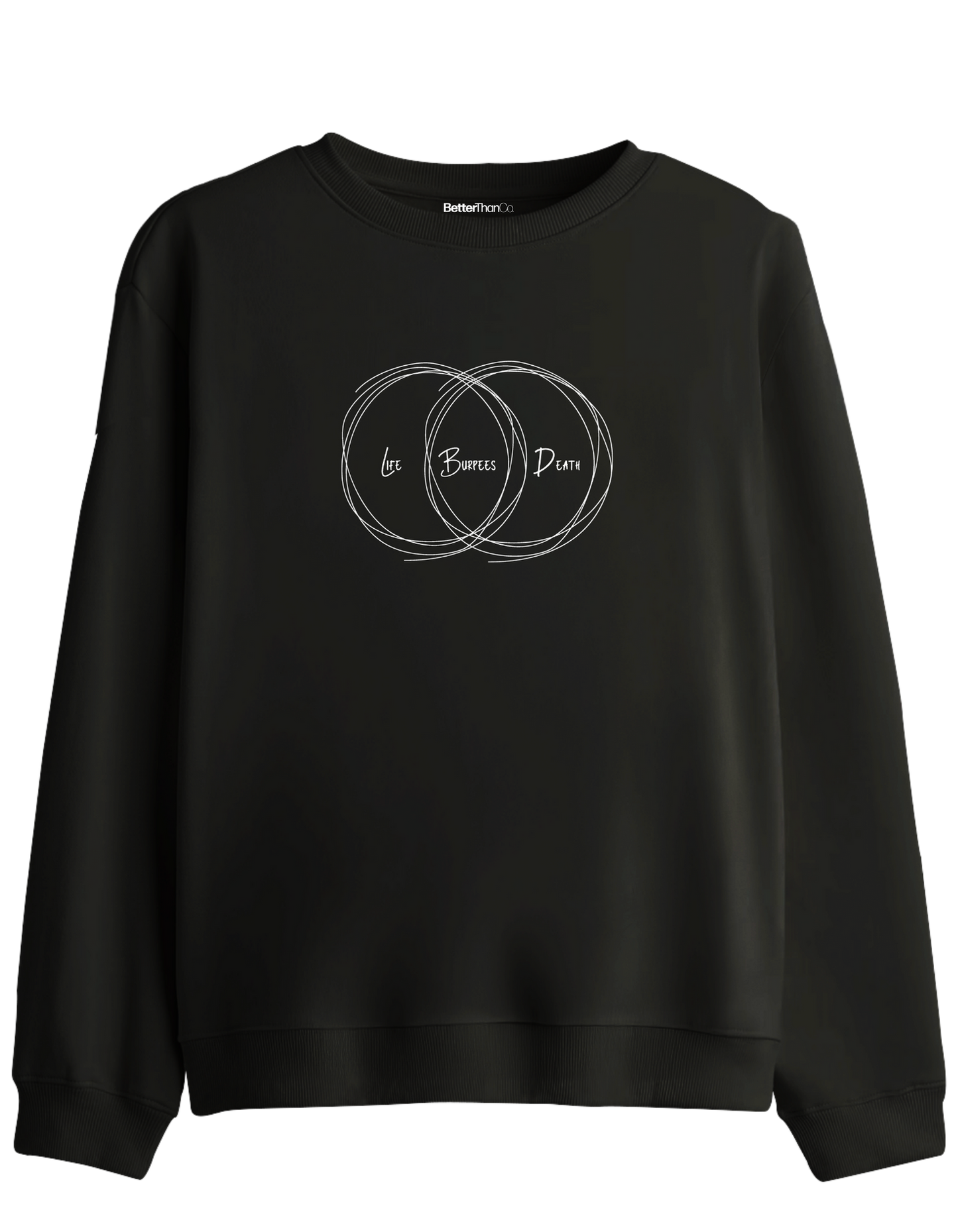 Burpees Baskılı Bisiklet Yaka Sweatshirt