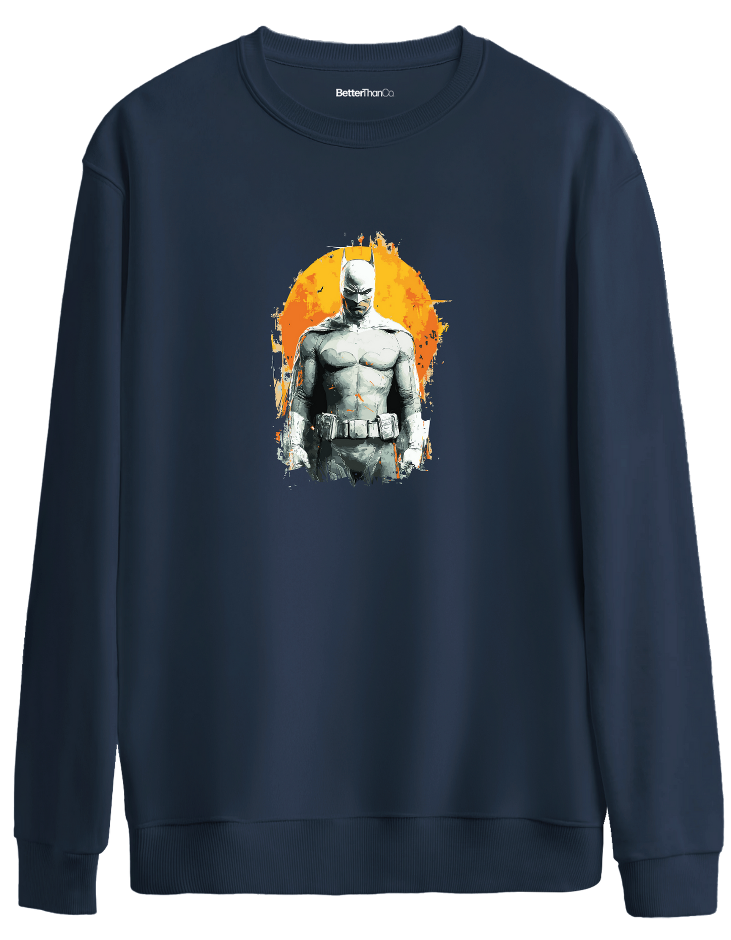 Whiteman Baskılı Bisiklet Yaka Oversize Sweatshirt