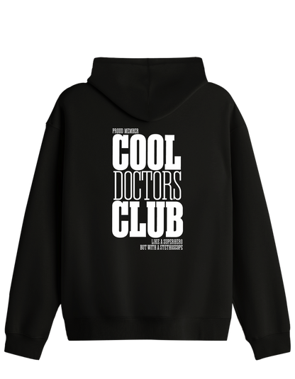 Cool Doctors Club Baskılı Unisex Kapüşonlu Yaka Hoodie