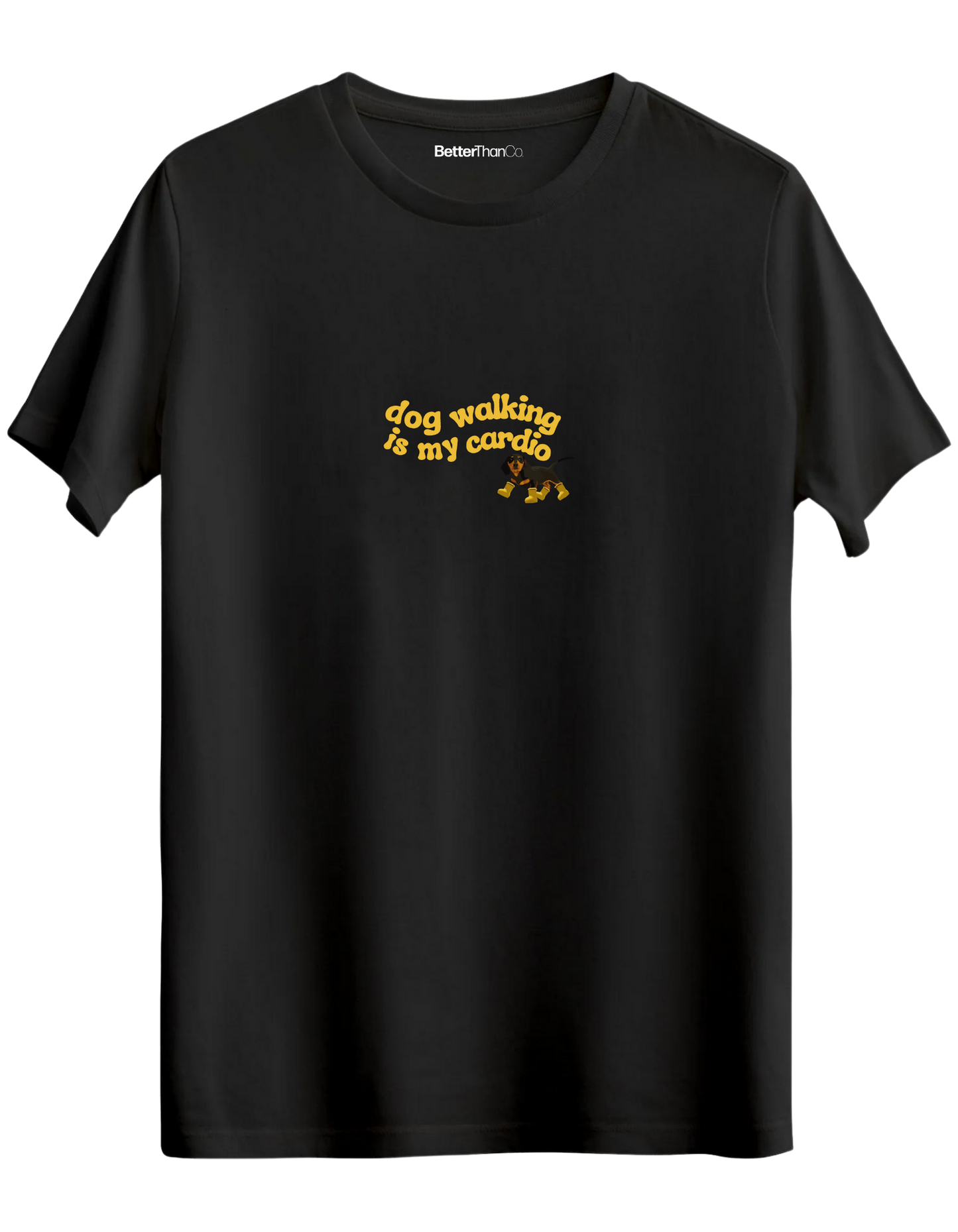 Dog Walking Baskılı Bisiklet Yaka Regular T-shirt