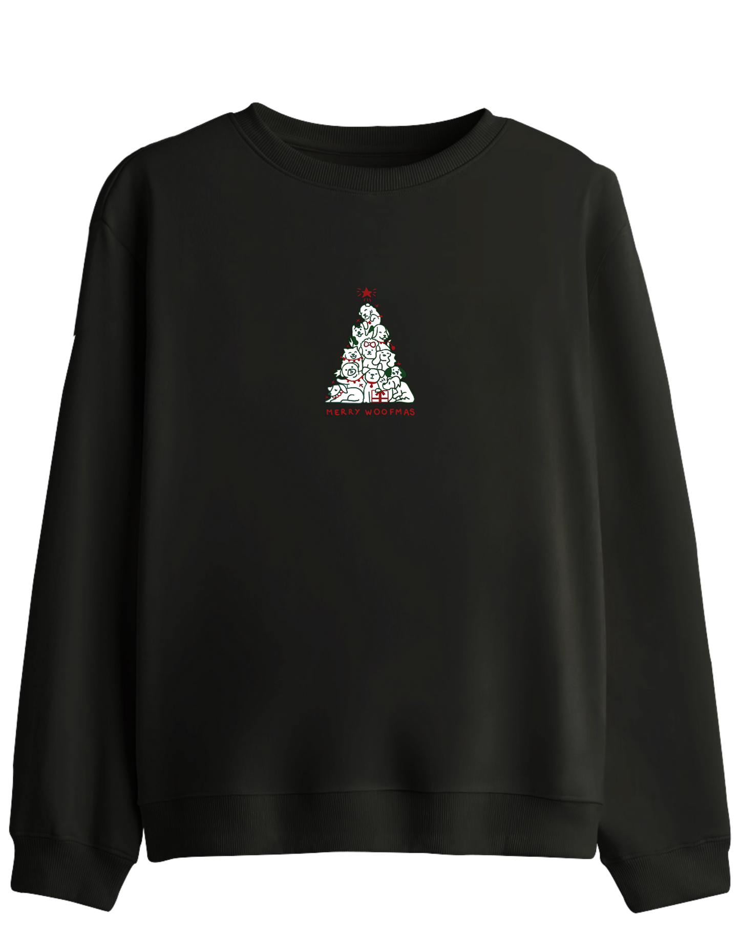 Woofmas Baskılı Bisiklet Yaka Sweatshirt