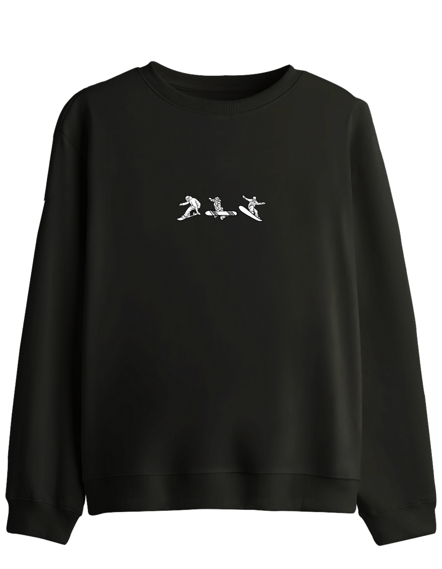 Born To Board Baskılı Bisiklet Yaka Sweatshirt