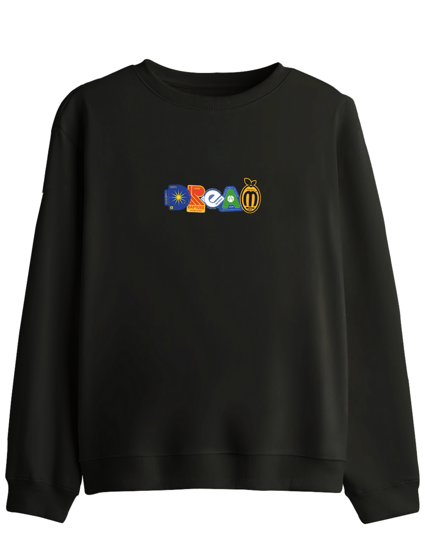 Dream Baskılı Bisiklet Yaka Sweatshirt