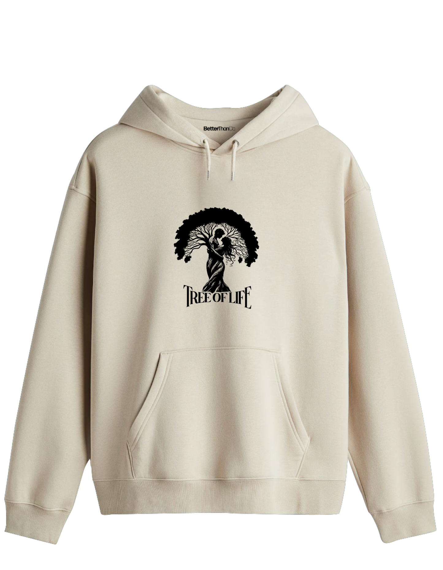 Tree Of Life Baskılı Unisex Kapüşonlu Yaka Hoodie