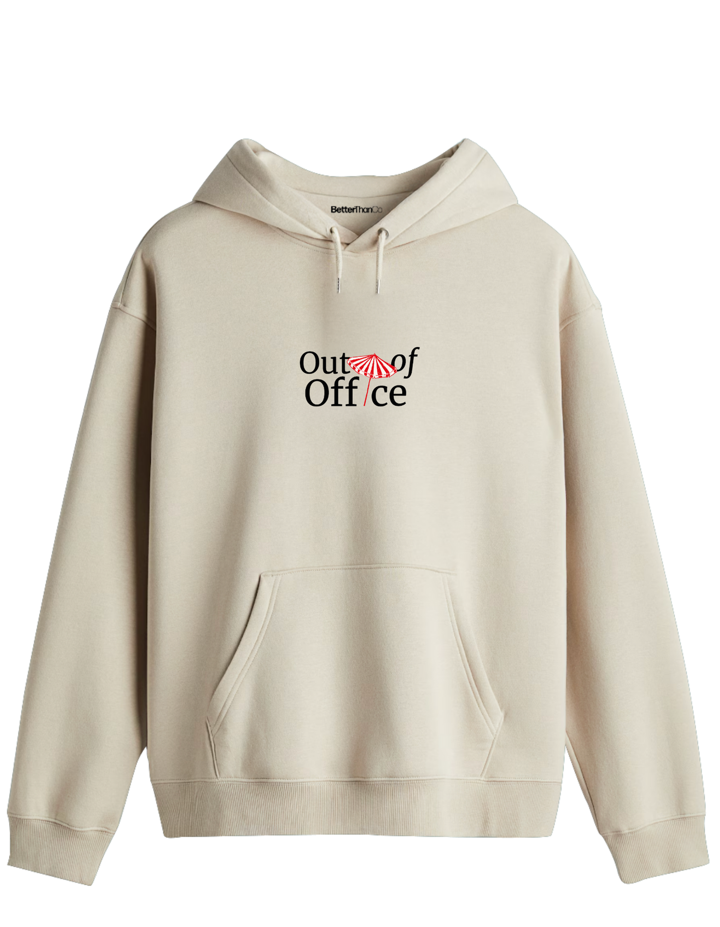 Out Of Office Baskılı Unisex Kapüşonlu Yaka Hoodie