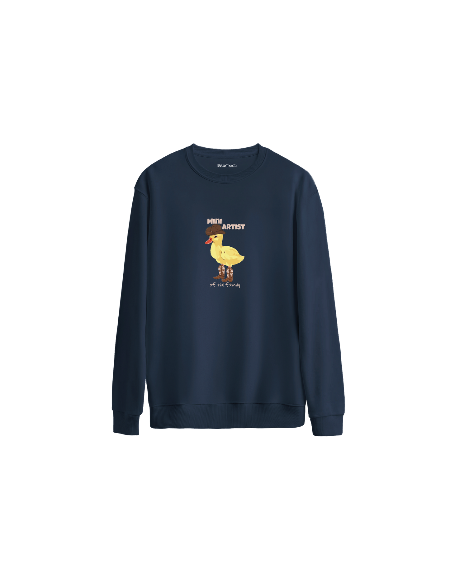 Mini Artist Baskılı Oversize Bisiklet Yaka Çocuk Sweatshirt