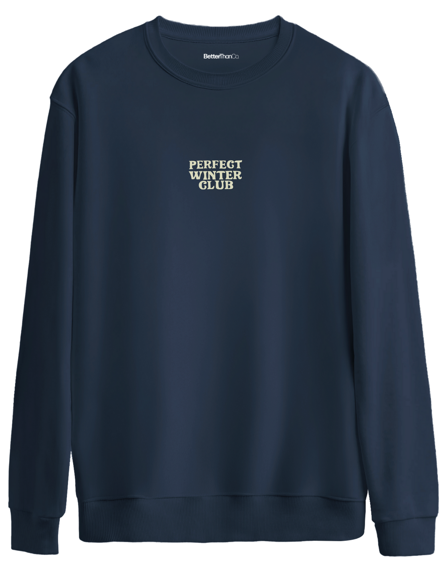 Winter Club Baskılı Bisiklet Yaka Oversize Sweatshirt