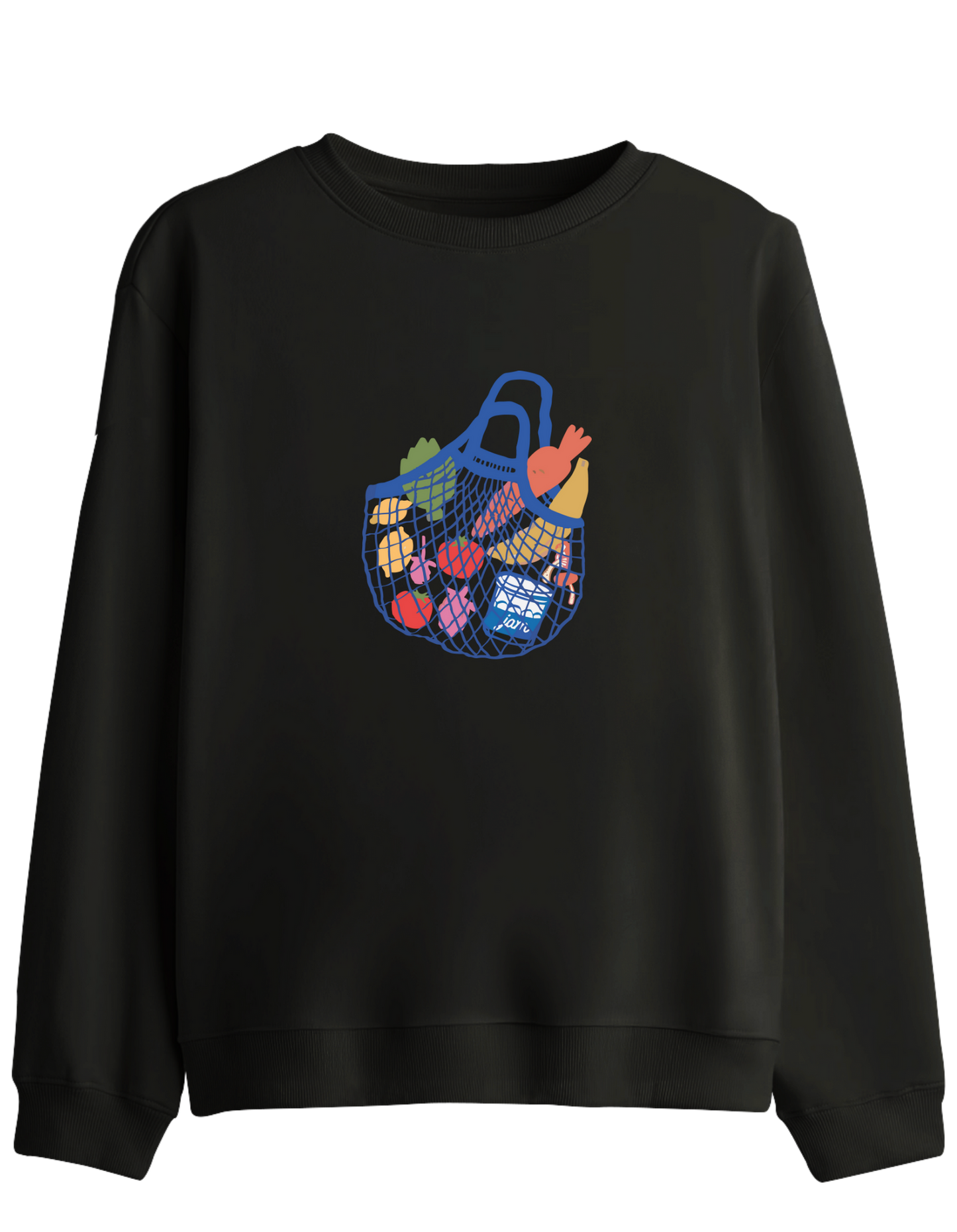 Local Bag Baskılı Bisiklet Yaka Sweatshirt