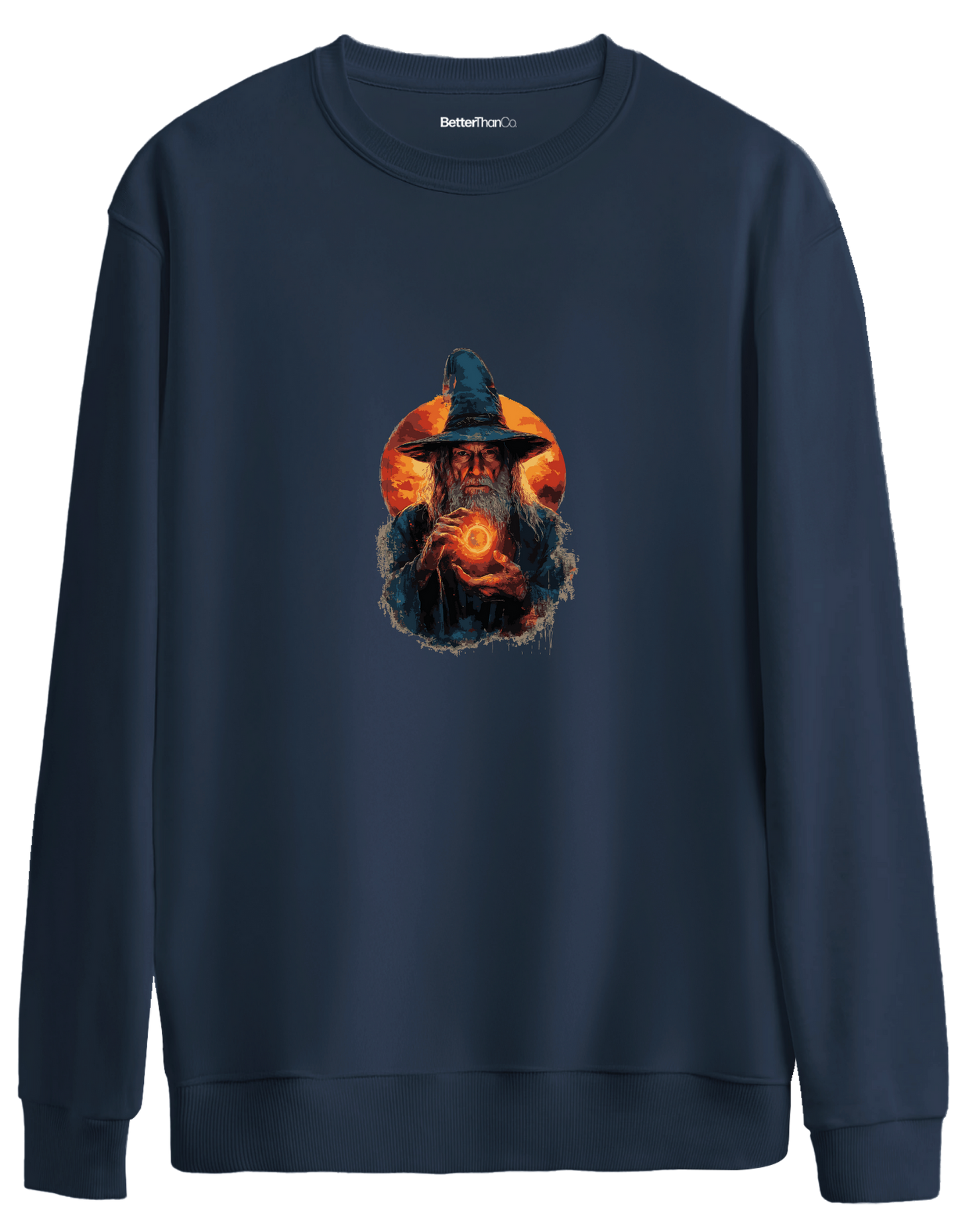 The Power Of The Ring Baskılı Bisiklet Yaka Oversize Sweatshirt