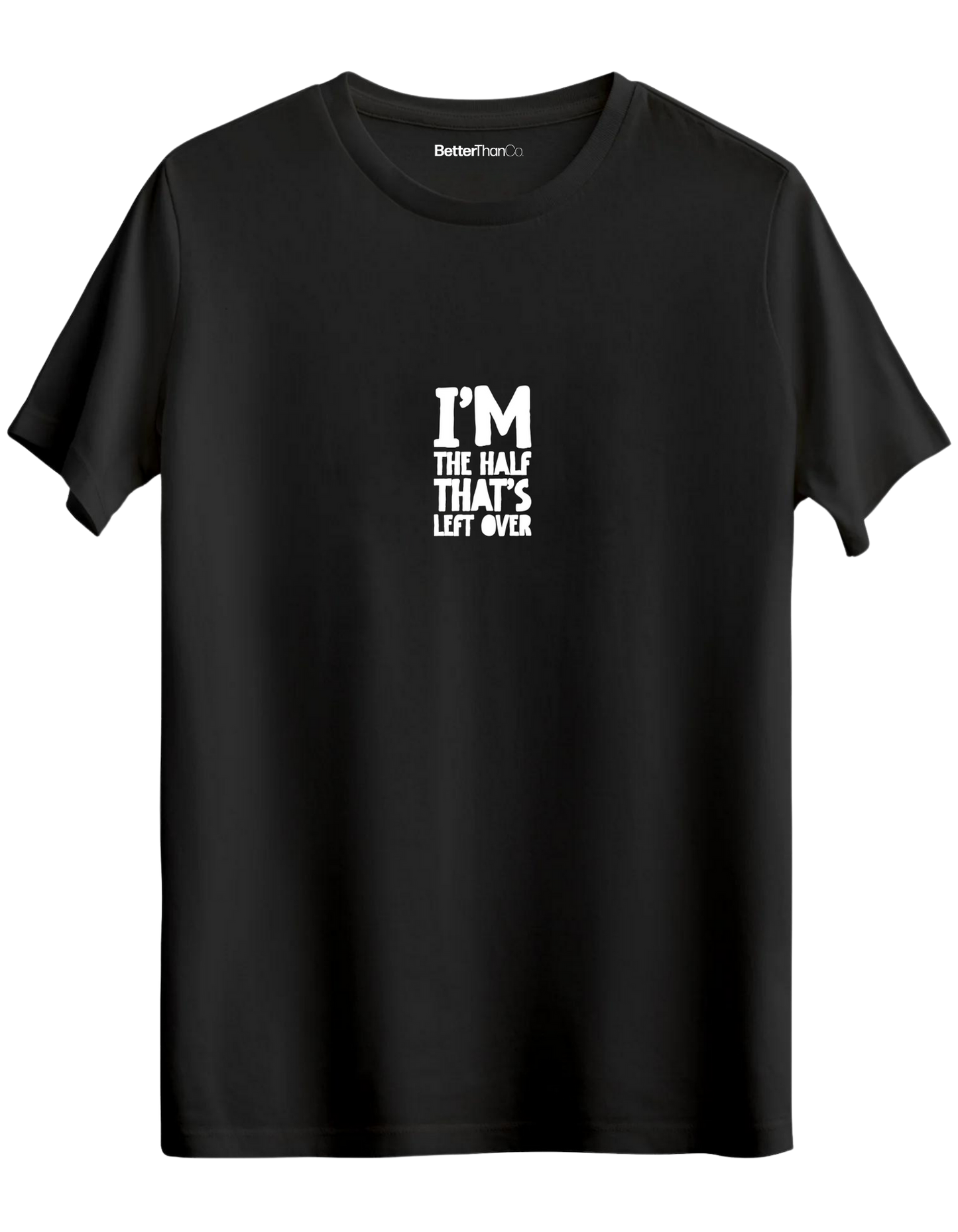 That's Left Over Baskılı Bisiklet Yaka Regular T-shirt