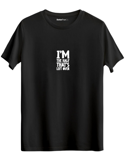 That's Left Over Baskılı Bisiklet Yaka Regular T-shirt
