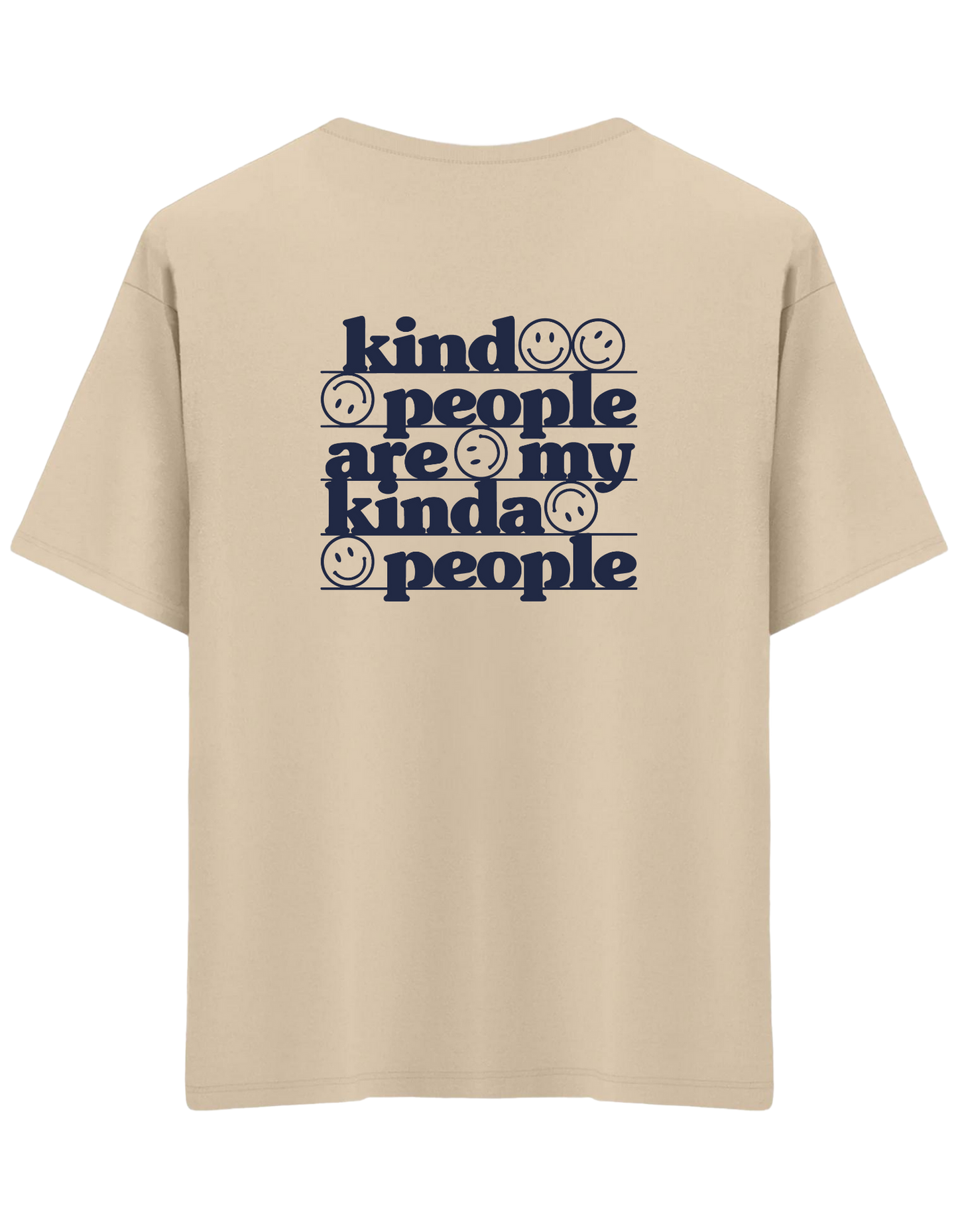 Be Kind Baskılı Bisiklet Yaka Oversize T-shirt