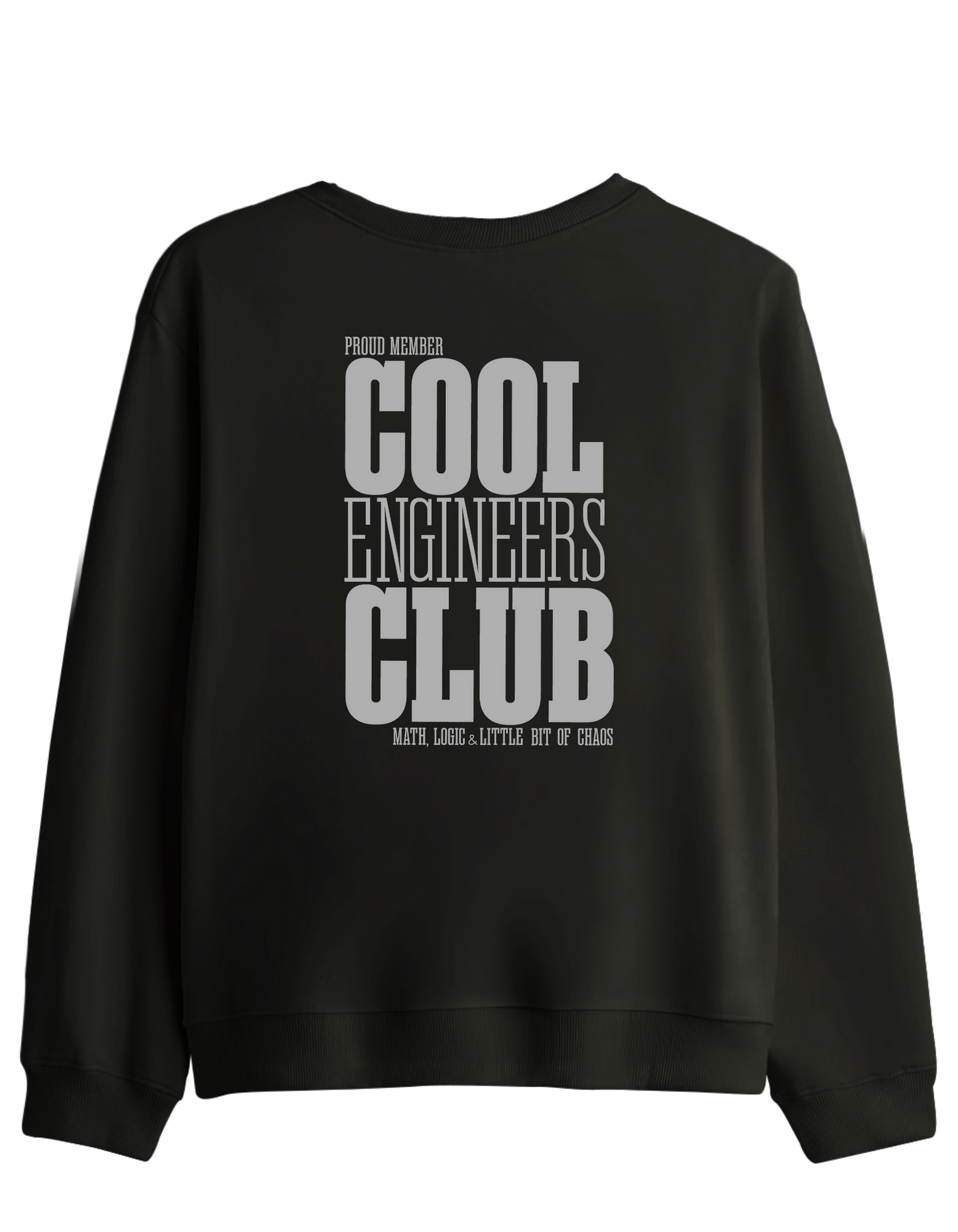 Cool Engineers Club Baskılı Bisiklet Yaka Sweatshirt