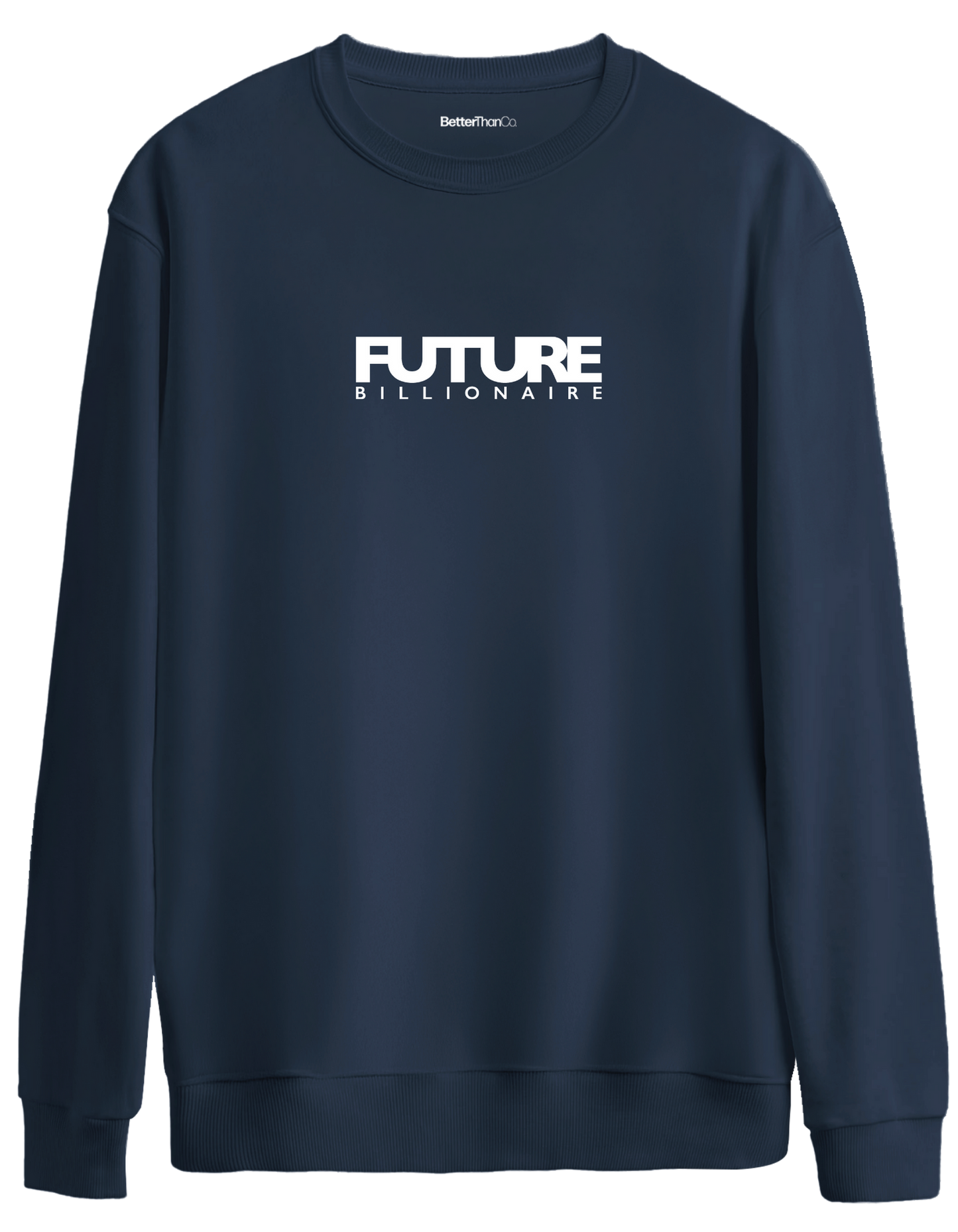 Future Billionaire Baskılı Bisiklet Yaka Oversize Sweatshirt