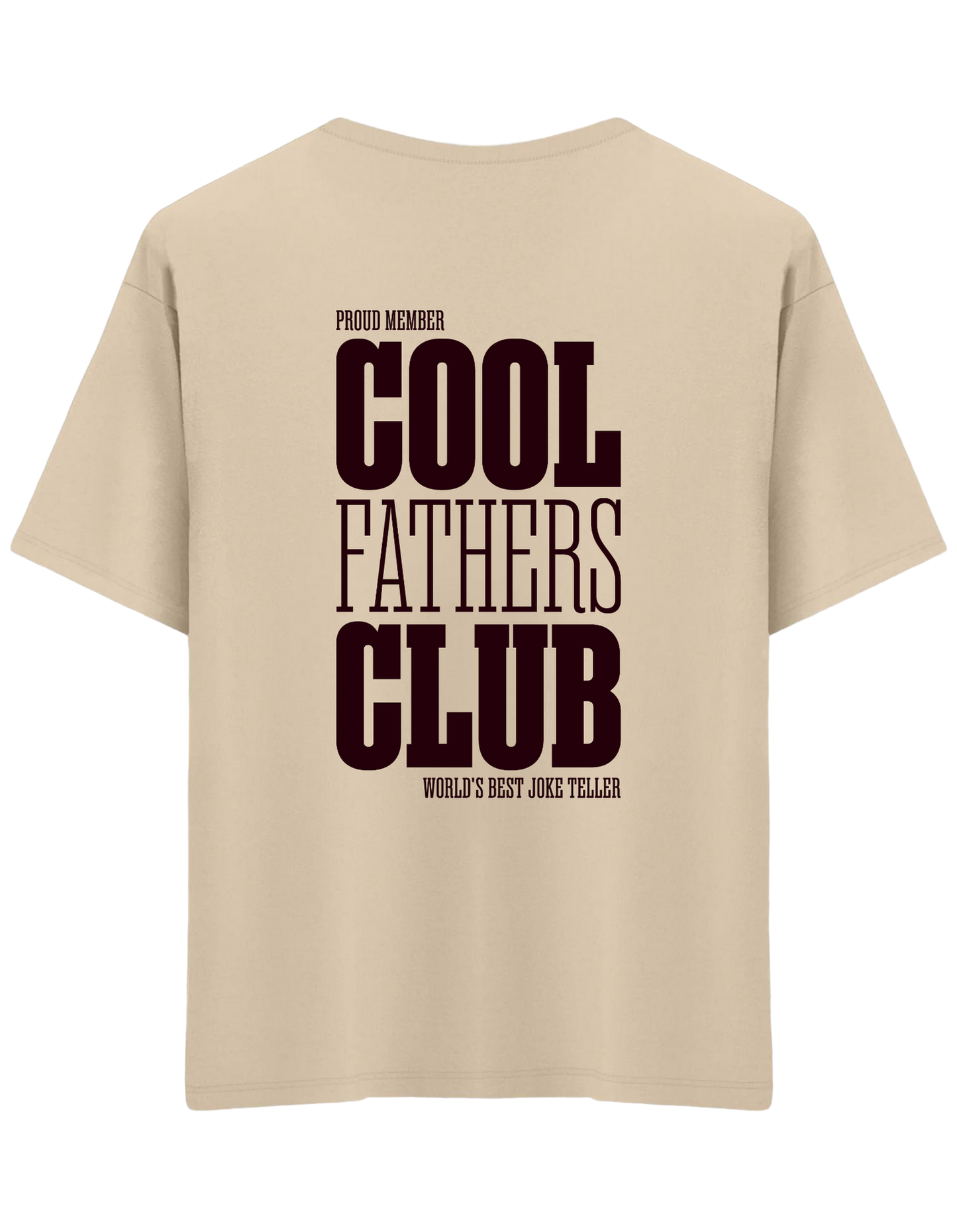 Cool Fathers Club Baskılı Bisiklet Yaka Oversize T-shirt
