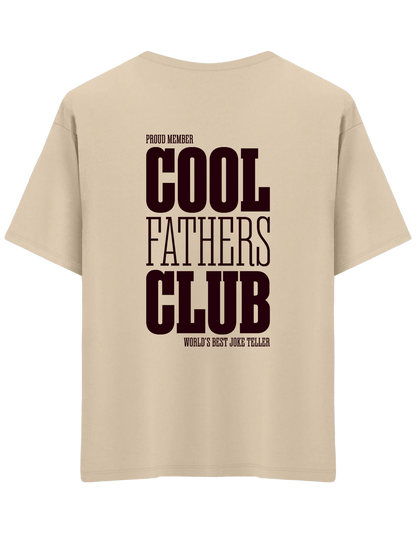 Cool Fathers Club Baskılı Bisiklet Yaka Oversize T-shirt