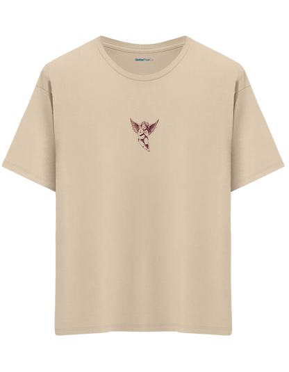 Broken Heart Baskılı Bisiklet Yaka Oversize T-shirt