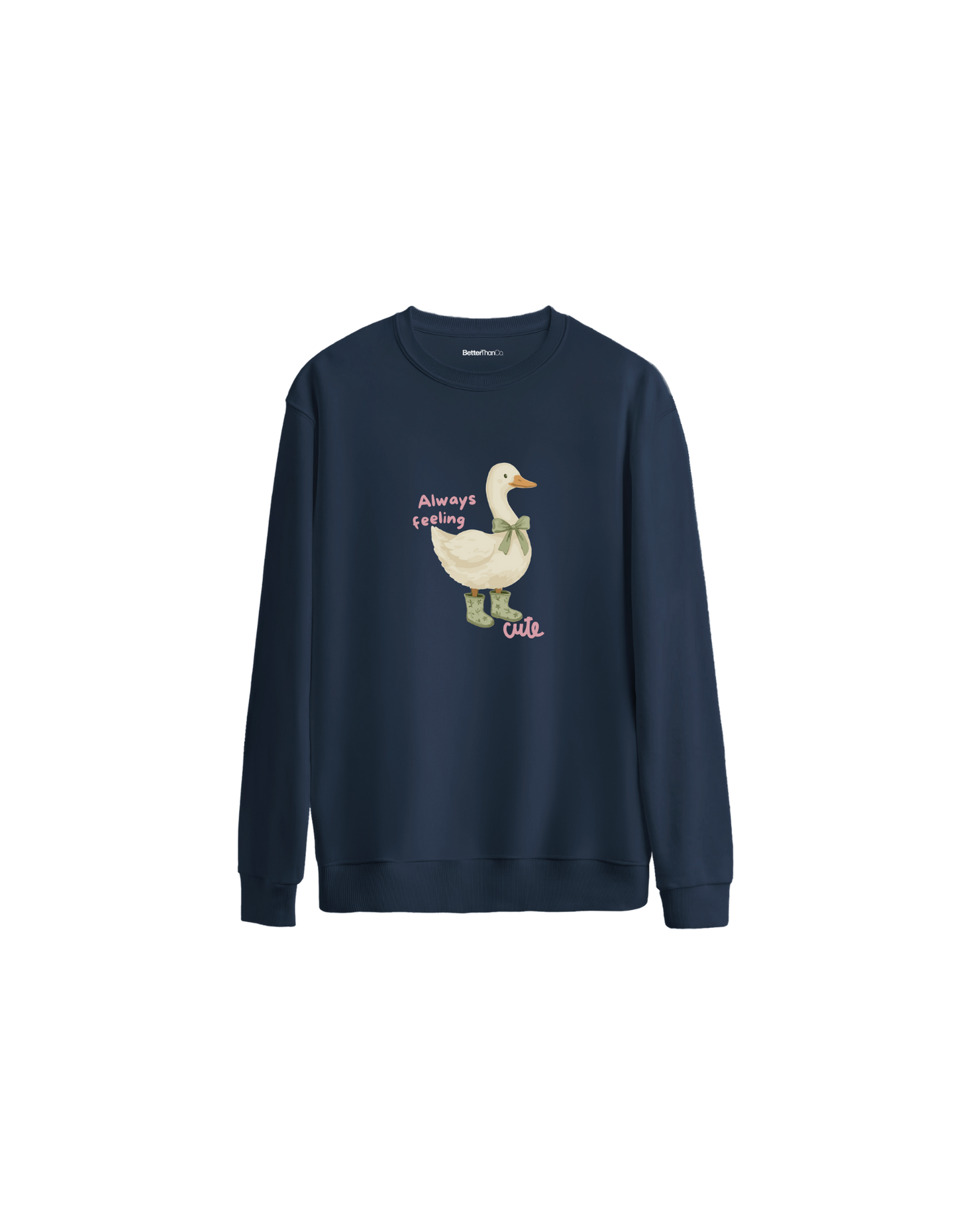 Feeling Cute Baskılı Oversize Bisiklet Yaka Çocuk Sweatshirt