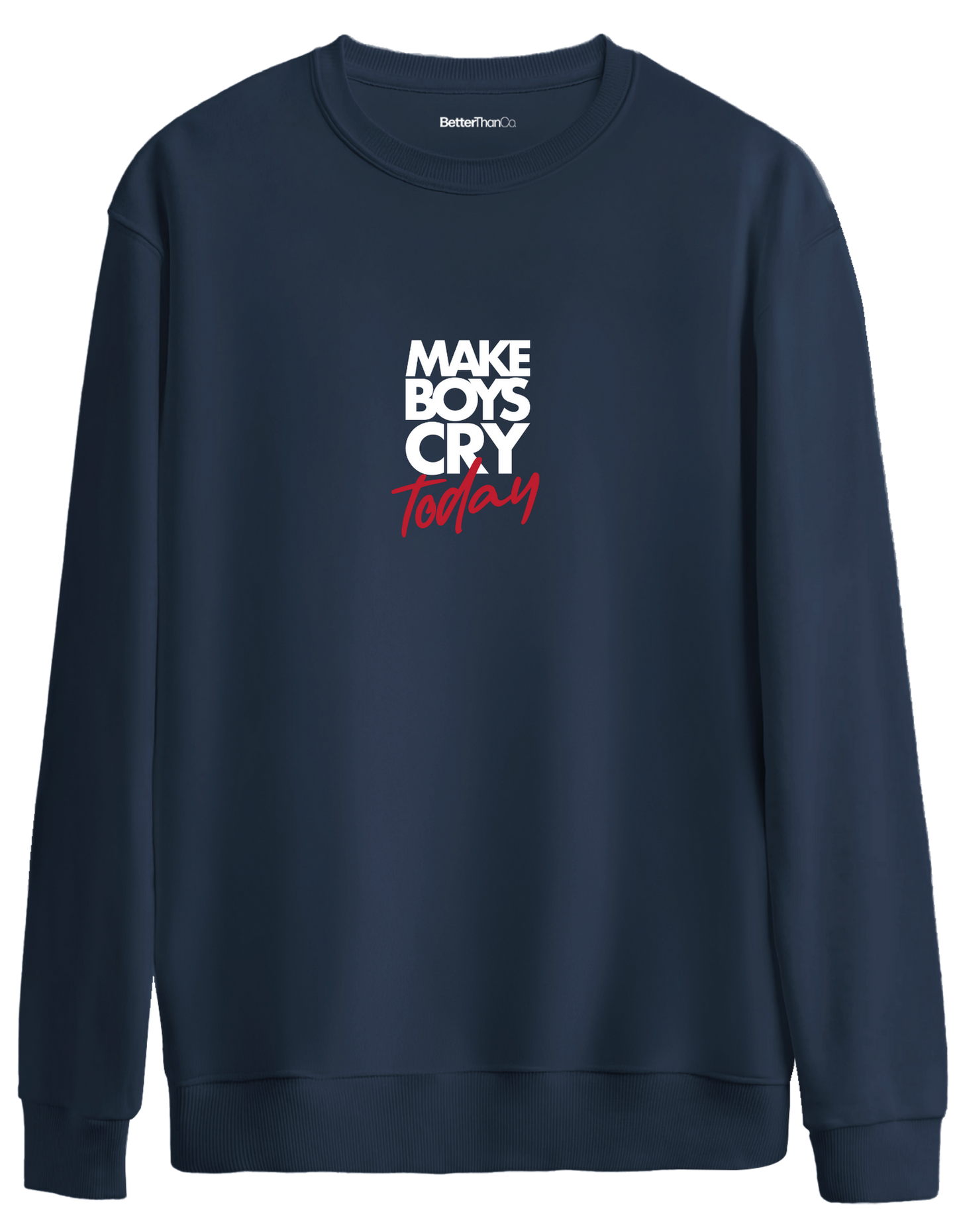 Today Baskılı Bisiklet Yaka Oversize Sweatshirt